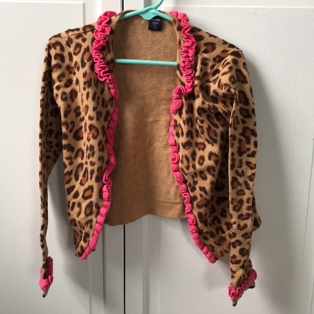 Price firm BABY GAP Cheetah Print Cardigan Size 5T